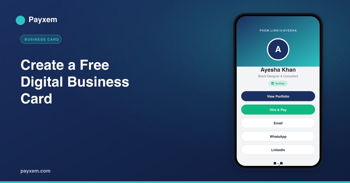 Create a free digital business card with MyKard.link for freelancers and professionals